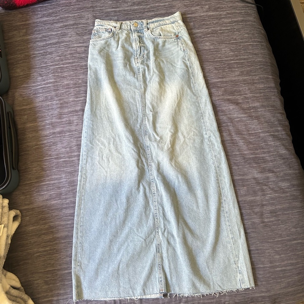Reformation Kass Denim Skirt